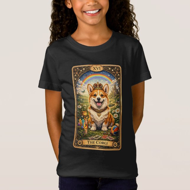 Die Corgi-Tarotkarte T-Shirt (Vorderseite)
