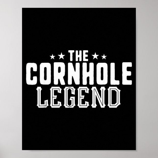 Die Cornhole-Legende Bean Bag Toss Turnier BBQ Poster (Vorne)