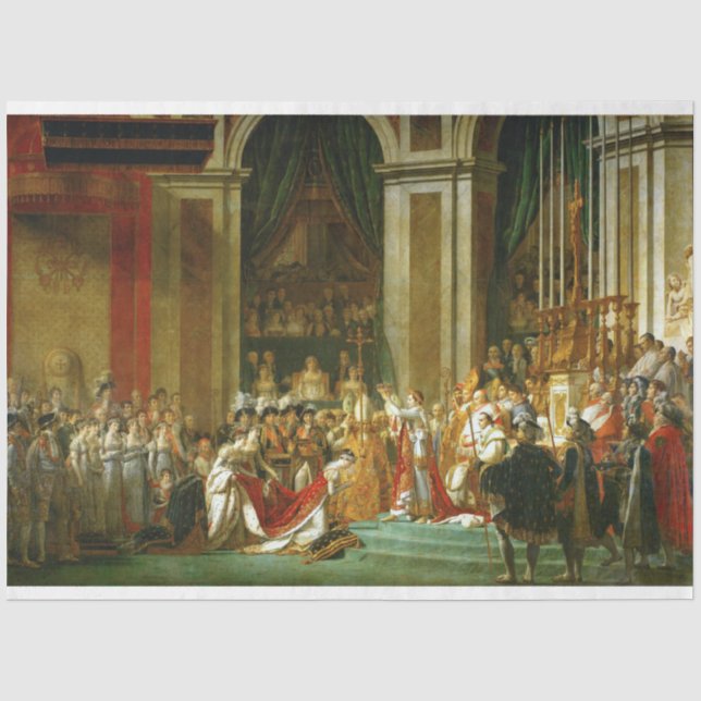 Die Coronation von Napoleon, Jacques-Louis David Seidenpapier (Vorderseite)