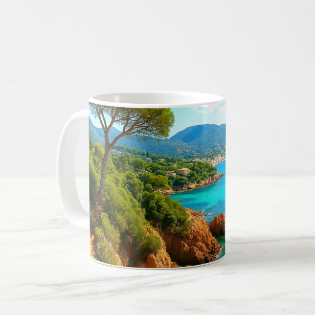 Die Côte d'Azur Kaffeetasse (Vorderseite Links)