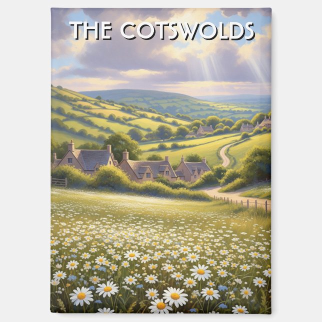 Die Cotswolds England Reise Magnet (Vorderseite)