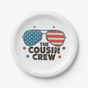 Die Cousin Crew 250. Jubiläum 4. Juli Pappteller