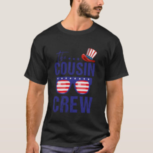 Die Cousin-Crew USA-Flagge 4. Juli Kinder T-Shirt