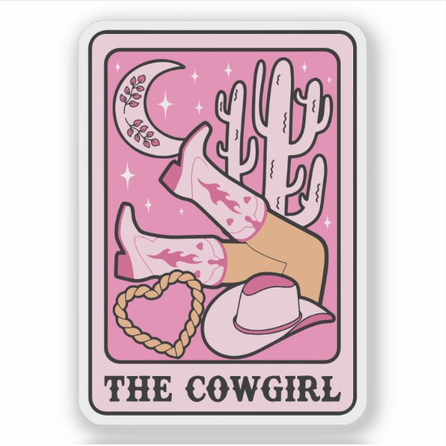 Die Cowgirl Aufkleber (Vorderseite)
