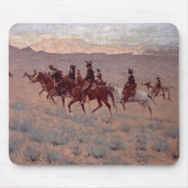 Die Cowpunchers (w/c auf Papier) Mousepad (Vorne)