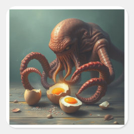 Die "CRACKen" Quadratischer Aufkleber