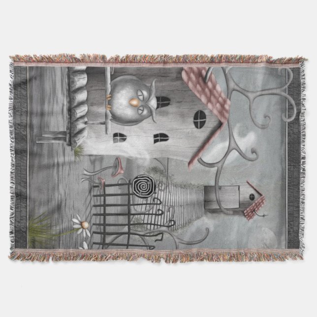 Die Creek Gothic Folk Art Decke (Vorderseite)