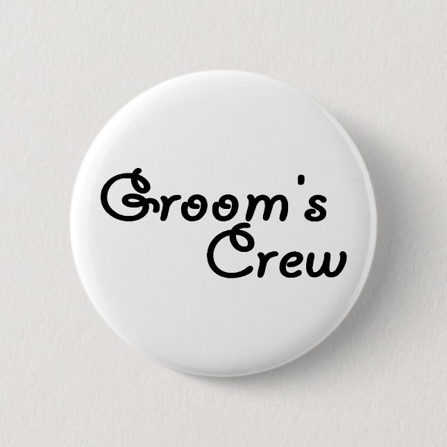 Die Crew des Bräutigams (Schwarzes) Button (Vorderseite)