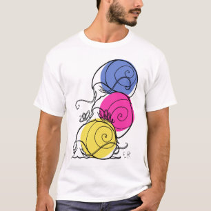 Die Crew-Hals-T - Shirt der Schnecke-Stapel-Männe