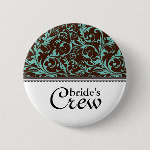 Die Crew-Knopf der blaues Brown-Strudel-Braut Button