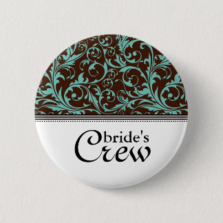 Die Crew-Knopf der blaues Brown-Strudel-Braut Button