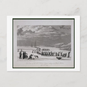 Die Crews von H.M.S. Hecla & Griper schneiden in W Postkarte