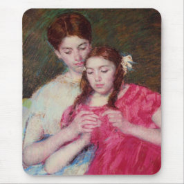 Die Crochet-Lektion (zwei Schwestern) Mousepad