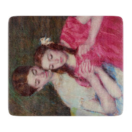 Die Crochet-Lektion (zwei Schwestern) Schneidebrett