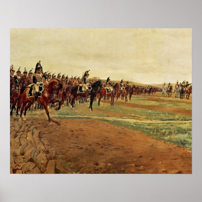 Die Cuirassiers vor ihrer Anklage bei der Schlacht Poster (Vorne)