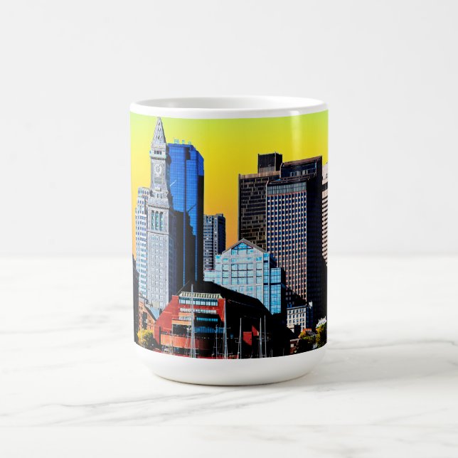 Die "Custom House Boston USA Poster Factory Mask" Kaffeetasse (Mittel)