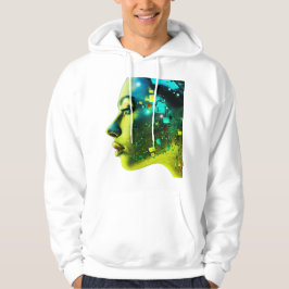 Die Cyborg-Frau auf einem gemütlichen Langarm-Shir Hoodie