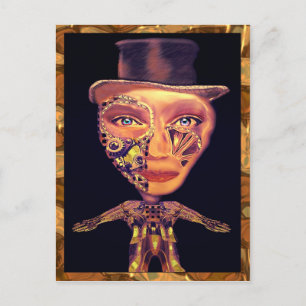 Die Cyborg Stecht Tanzkarte Postkarte