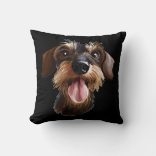 Die Dackel des Drahthaarterriers Kissen