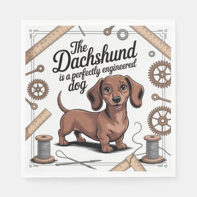 Die Dackel ist ein perfekt konstruierter Hund Serviette (Vorderseite)