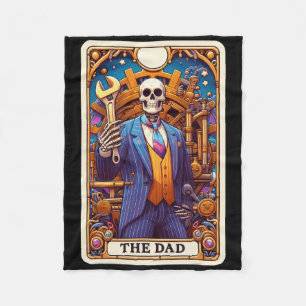 Die Dad Tarot Karte Skelett Vatertag Daddy Byby Fleecedecke