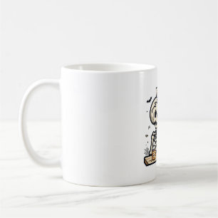 Die Daily Spook Skeleton Zeitung Halloween Kaffeetasse
