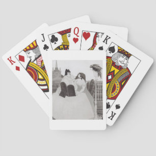 Die Dame am Bekleidungtisch (Tinte und Waschmaschi Spielkarten