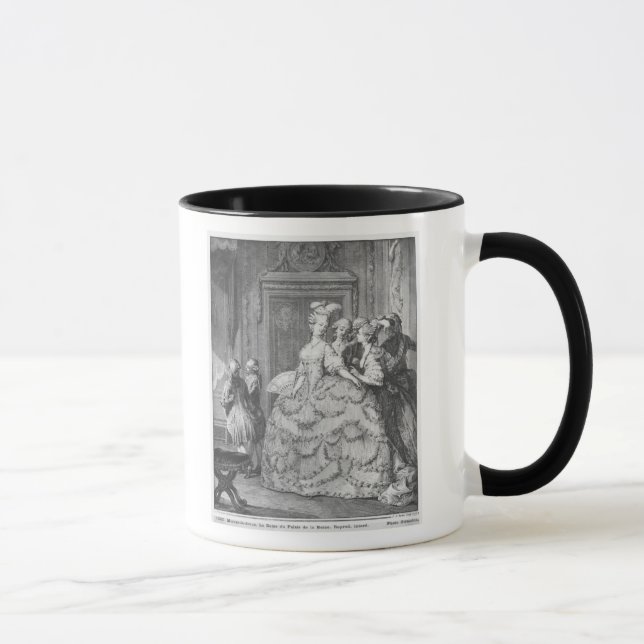 Die Dame bei Palais de la Reine Tasse (Rechts)