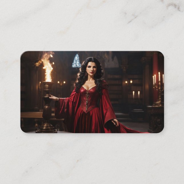 Die Dame des Magick-Lesezeichens Visitenkarte (Vorderseite)