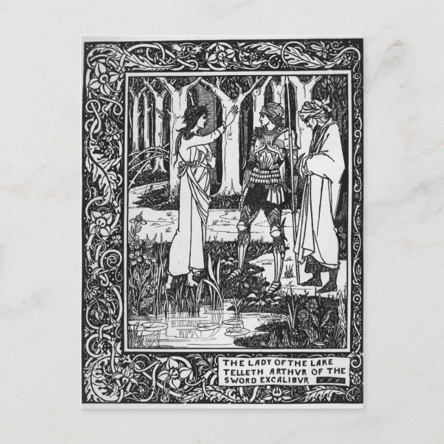 Die Dame des Sees telleth Arthur Postkarte (Vorderseite)