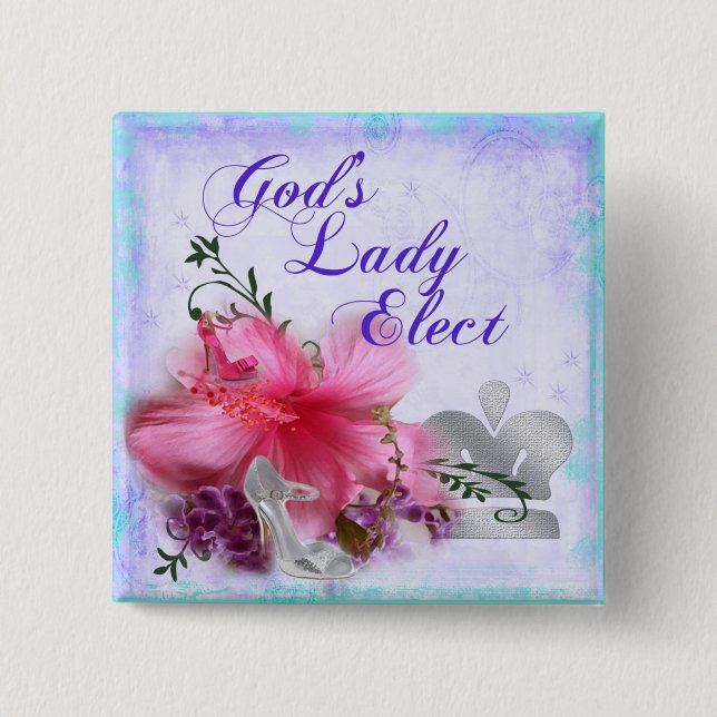 Die Dame Elect Pin des Gottes Button (Vorderseite)