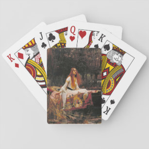 Die Dame im Wasserhaus Shalott Spielkarten