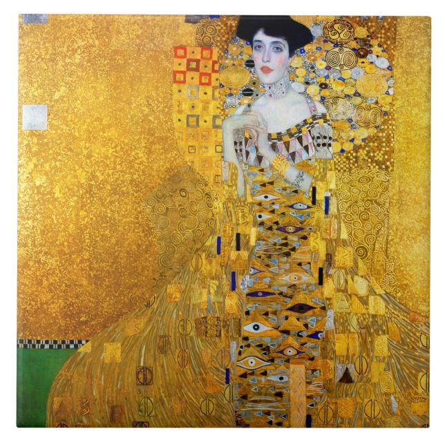 Die Dame in Gold, Gustav Klimt Fliese (Vorderseite)