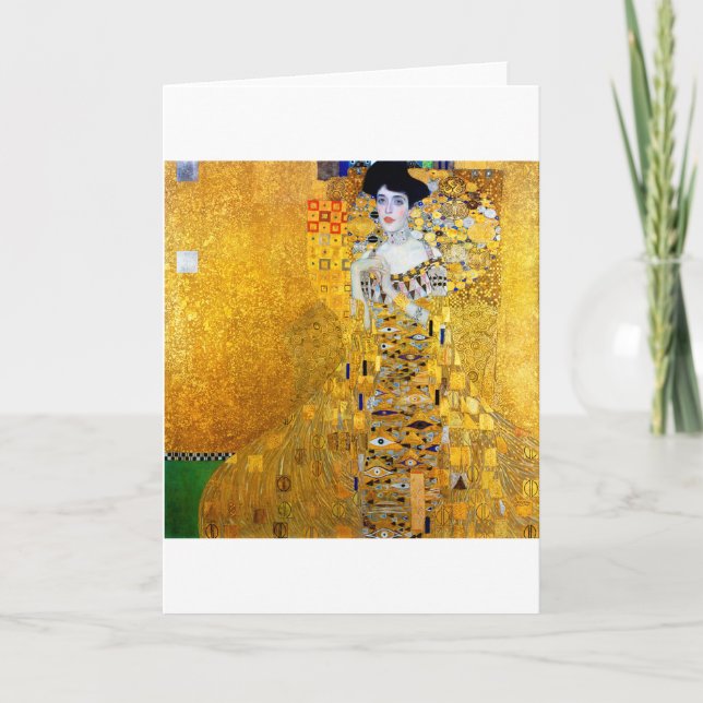 Die Dame in Gold, Gustav Klimt Karte (Vorderseite)
