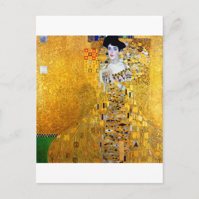 Die Dame in Gold, Gustav Klimt Postkarte (Vorderseite)