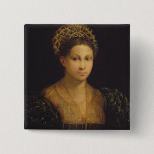 Die Dame mit dem grünen Turban Button