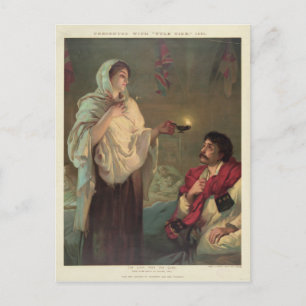 Die Dame mit der Lampe (Florence Nightingale) Postkarte