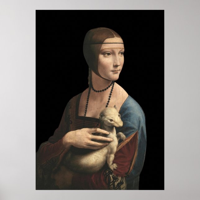 Die Dame mit einem Ermine - Leonardo Da Vinci Poster (Vorne)