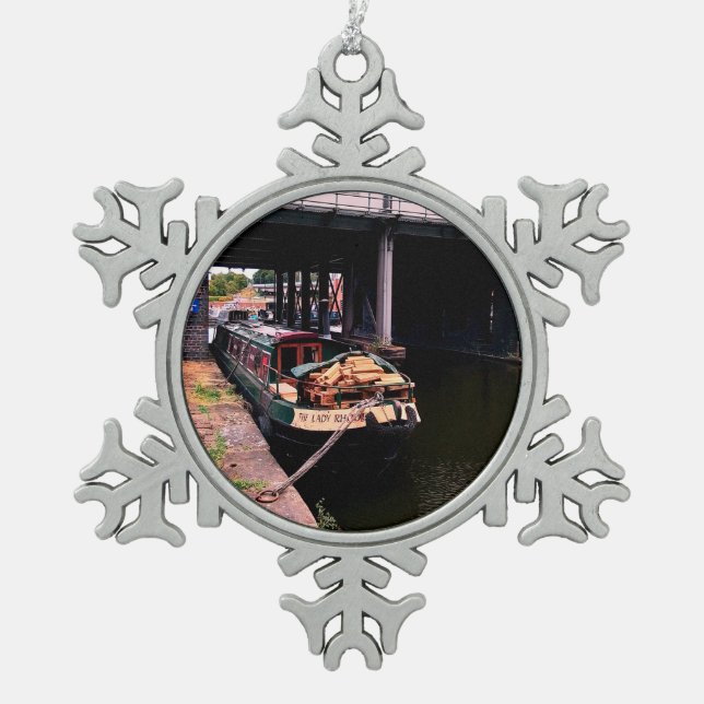 Die Dame Schneeflocken Zinn-Ornament (Vorderseite)