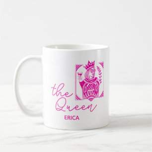 Die Dame Spielkarte Krone Tasse Geschenk Ehefrau P