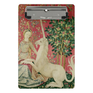 Die Dame und das Einhorn: "Anblick" 2 Mini Klemmbrett