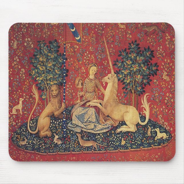 Die Dame und das Einhorn: Anblick Mousepad (Vorne)