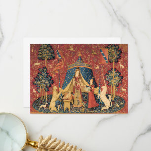 Die Dame und das Einhorn des alten Meisters Dankeskarte