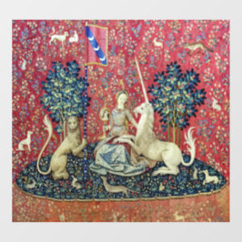 Die Dame und das Einhorn, die Augen Fensteraufkleber