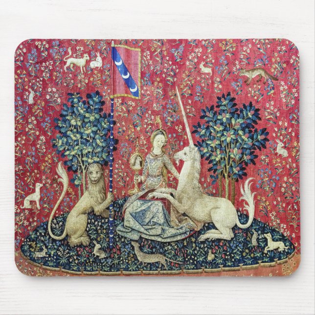 Die Dame und das Einhorn, die Augen Mousepad (Vorne)