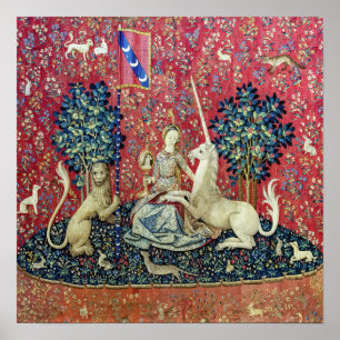 Die Dame und das Einhorn, die Augen Poster