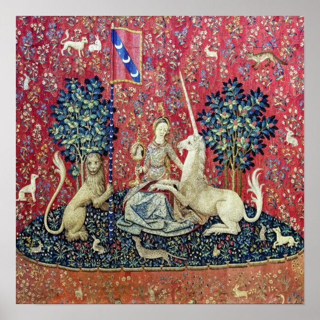 Die Dame und das Einhorn, die Augen Poster (Vorne)