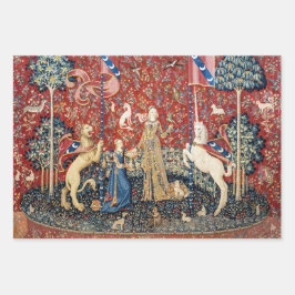 Die Dame und das Einhorn, Geschmack Geschenkpapier Set