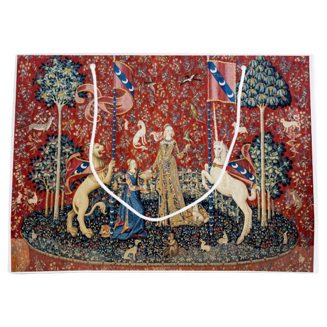 Die Dame und das Einhorn, Geschmack Große Geschenktüte (Vorderseite)