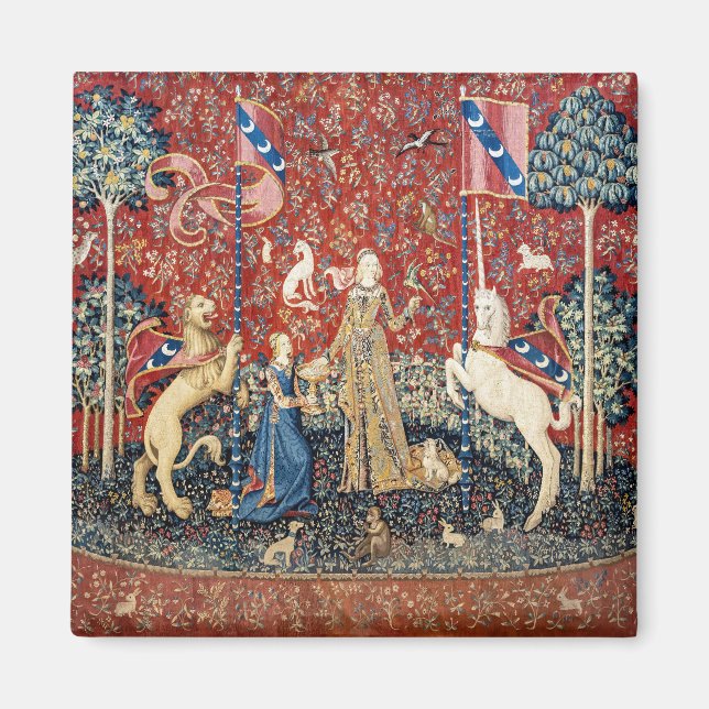 Die Dame und das Einhorn, Geschmack Magnet (Vorne)